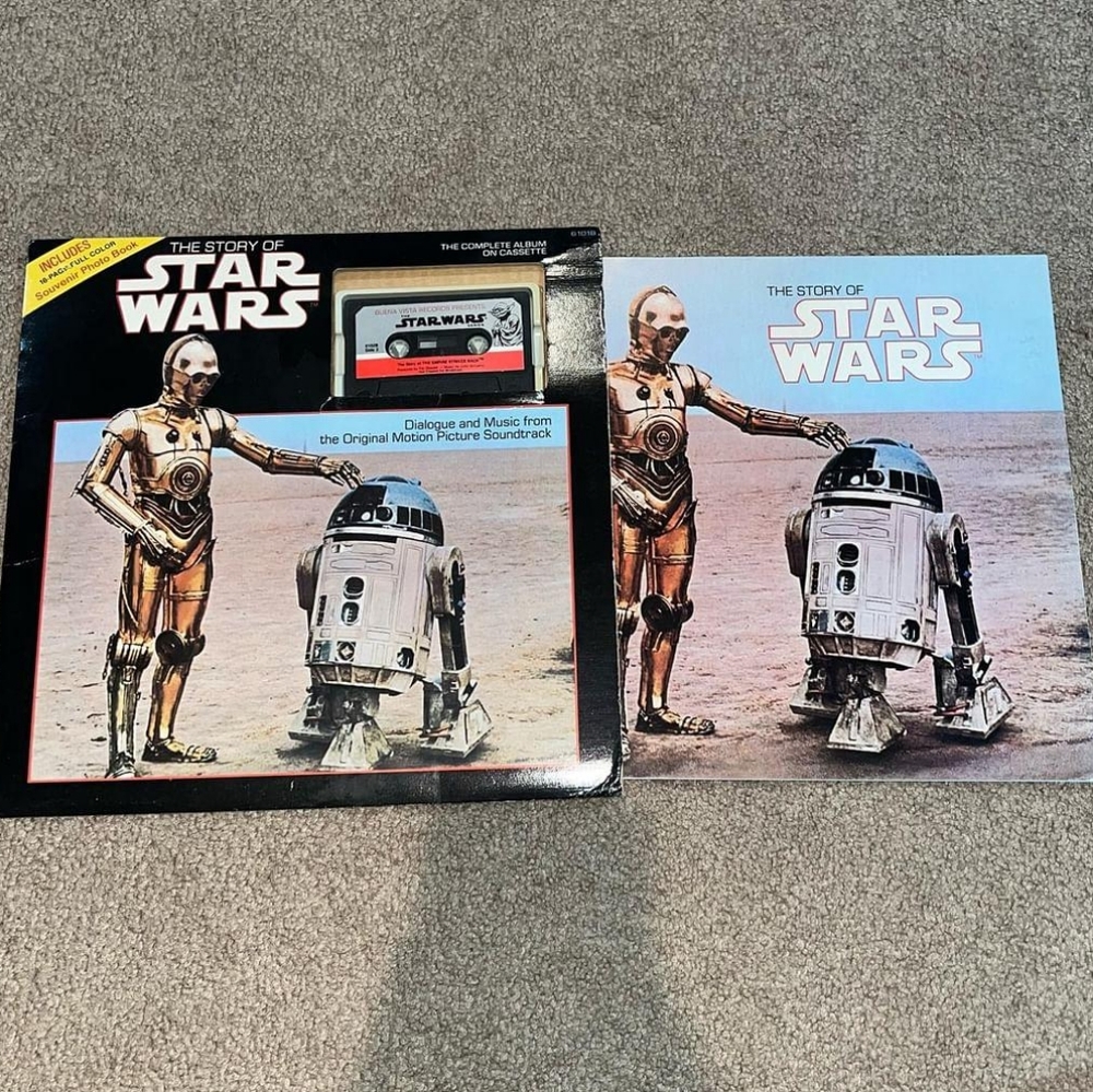 The Story of Star Wars (1977) Cassette + Storybook Vintage Read-Along Set